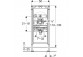 Стелаж Geberit Duofix для пісуару універсальний, dla armatury ukrytej, H112-130