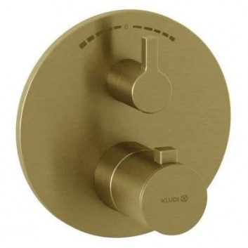 Прихований змішувач ванно-душовий з термостатом, KLUDI NOVA FONTE Puristic - чорний мат. 