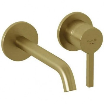 Змішувач ванно-душовий Kludi Nova Fonte Puristic, прихований термостатичний - золотий szczotkowany