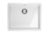 Zlewozmywak керамічний Franke KubusX KXK 110-51, jednokomorowy 54,5 x 45,4 cm - білий глянець