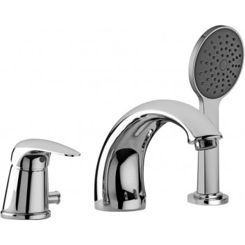 Однорычажный для ванны Paffoni Elle, на 3 отвори, чорний мат., EL040NO