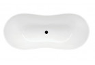 Ванна вільностоячий Besco Viya 160x70 cm, сифон klik-klak білий czyszczony od góry - білий глянець