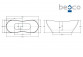 Асиметрична ванна Besco Mini 150x70 cm права біла 