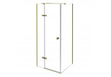 Душова кабіна прямокутна Besco Pixa Gold, 90x90x195 cm, ліва, скло прозоре, profil золотий