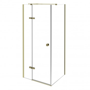 Душова кабіна прямокутна Besco Pixa Black, 90x90x195 cm, ліва, скло прозоре, profil чорний мат.