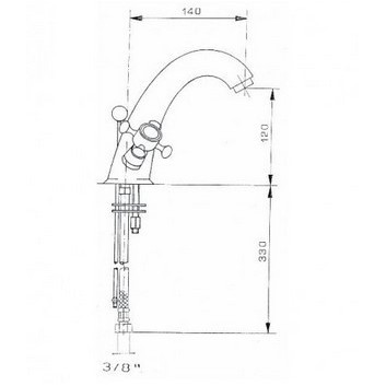 Змішувач для умивальника Reitano Atea
