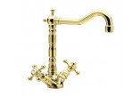 Змішувач для умивальника висока Reitano Antea з автоматичноб пробкою - золотий