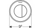 Кнопка uruchamiający do WC Geberit HyTouch pneumatyczny, Typ 01, ręczny, прихований, Sigma 8cm, одинарний - білий
