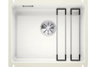 Zlewozmywak керамічний Blanco Etagon 500-U 54x45,6 cm jednokomorowy, Кераміка PuraPlus з пробкою InFino plus szyny - білий глянець 525149 