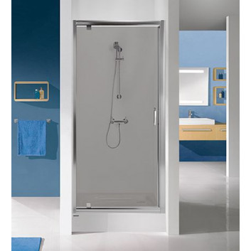 Розпашні двері праве DJ/TX5b Sanplast TX 90x190 cm profil хром, szyba малюнок W0