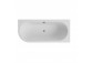 Ванна вільностоячий Besco Avita A-line z z переливом szczelinowym, із сифоном і пробкою klik-klak 160x75cm, лівий варіант, акрилова, біла