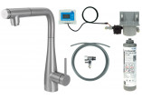 Кухонний змішувач Deante Magnetic з набором do filtracji wody z elastyczną зливом - titanium 