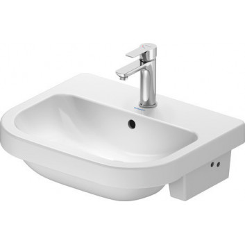 Умивальник настінний Duravit D-Code Vital Med, 60x56cm, otwór pod baterię, без переливу, біла
