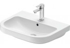 Навісний умивальник Duravit D-Code 60x46 cm, з отвором для змішувача, z переливом, tył glazurowany - біла