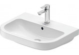 Умивальник на пів стільниці Duravit D-Code 55x45,5 cm, з отвором для змішувача, z переливом, spód w pełni glazurowany - біла
