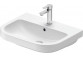 Умивальник на пів стільниці Duravit D-Code 55x45,5 cm, з отвором для змішувача, z переливом, spód w pełni glazurowany - біла
