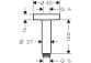 Стельове під єднання для пристінного душу Hansgrohe S 100 mm DN 15, хром