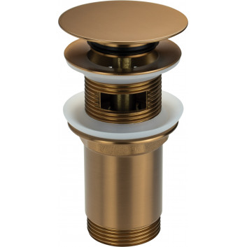 Клапан Deante typu click-clack для умивальника чи bidetu z tuleją - універсальний - titanium