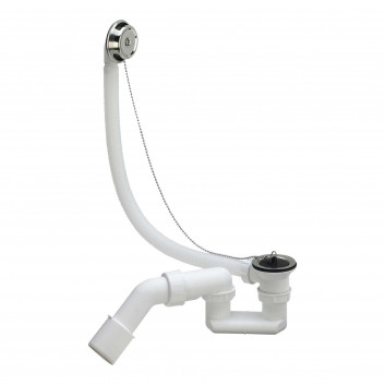 Комплект зливний Polysan з наповнюванням, довжина 775mm, клапан automatyczny 72mm - білий