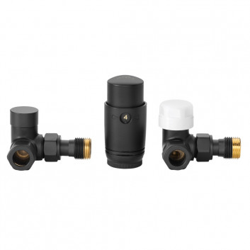 Комплект термостатичний Invena універсальний, jednootworowy typu Duoplex Prov - чорний мат.