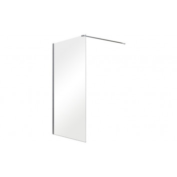 Бічна панель dla кабіни Besco Aveo, 30x195cm, скло прозоре, profil хром