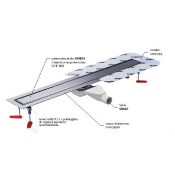 Лінійне обтікання, pełny комплект, Wiper New Premium, 1200mm, малюнок Ponente, викінчення poler