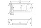 Ванна прямокутна Excellent Heaven Slim 170x75 cm акрилова plus Flow білий