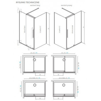 Radaway Furo KDJ кабіна 90x90cm ліва скло прозоре