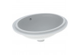 Geberit Variform Умивальник під стільницю, овальна, 49.5cm, z переливом, без отвору для змішувача