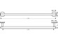 Тримач Hansgrohe AddStoris, настінний, 348 mm - хром