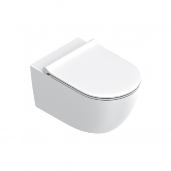 Комплект Catalano Sfera muszla WC навісна 50x35 cm Silentech з сидінням WC wolnoopadającą i z mocowaniami - білий мат.