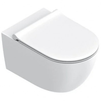 Комплект Catalano Sfera muszla WC навісна 55x35 cm Silentech з сидінням WC wolnoopadającą i z mocowaniami - білий мат.