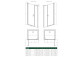 Фронт для душової кабіни Radaway Nes 8 Black KDS I 140, двері ліве, скло прозоре, 1400x2000mm, чорний profil
