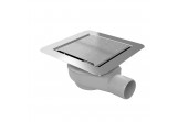 Злив фіксований Wiper WP Invisible (комплект) 15x15 cm, сифон Drop 50 - szlif