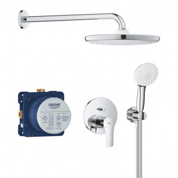 Прихований душовий комплект з верхнім душем Tempesta 250 Cube, Grohe Groheterm, хром