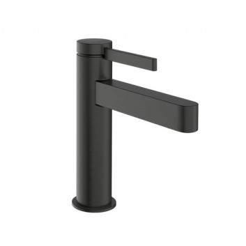 Змішувач для умивальника Hansgrohe Finoris, підлогова, одноважільний, висота 182mm, комплект, набір зливний, чорний мат.