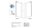 Двері душові Radaway Nes KDS II 120, ліве, 1200x2000mm, срібний profil