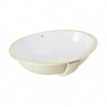 Умивальник на стільницю Grohe Cube Ceramic, 80x49cm, z переливом, отвір для змішувача, білий альпійський