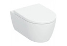 Раковина WC навісна Geberit iCon 53x36 cm з сидінням з мікроліфтом навісна bez kołnierza ze spłukiwaniem wirowym - білий глянець