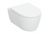 Раковина WC навісна Geberit iCon 53x36 cm з сидінням з мікроліфтом навісна bez kołnierza ze spłukiwaniem wirowym - білий глянець