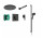 Душова система Hansgrohe Raindance Alive SRaindance Alive S 300 1jet зі змішувачем термостатичною Ecostat Comfort S i iBox universal 2, прихований - чорний шліфований хром