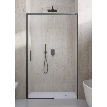 Двері wnękowe Radaway Idea 8 DWJ Brushed GunMetal 140 cm, ліве - скло прозоре, profil gunmetal szczotkowany