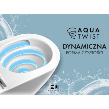 Раковина WC навісна EMPORIA NOX 1.1, 53x36x32 cm, bezrantowa, system spłukiwania wirowego AquaTwist, з сидінням з мікроліфтом slim