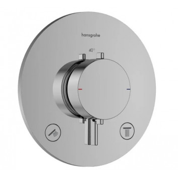 PYTAJ O RABAT ! Змішувач термостатичний Hansgrohe Ecostat S, прихований з запорним клапаном, зовнішній компонент 1-odbiornik