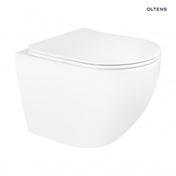 Комплект Oltens Hamnes Stille раковина WC навісна PureRim з покриттям SmartClean з сидінням з мікроліфтом
