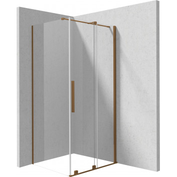 Душова кабіна Deante Square квадратна 90x90 cm - скло прозоре, profil бронзове напилення