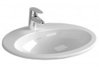 Умивальник монтований в стільниці Vitra S20 53x46 cm, без переливу, з отвором na baterie - біла
