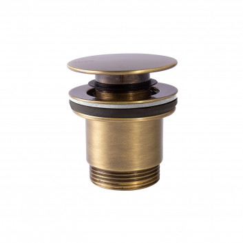Злив раковинний Tres, click-clack, 63mm, 24-K золото матове