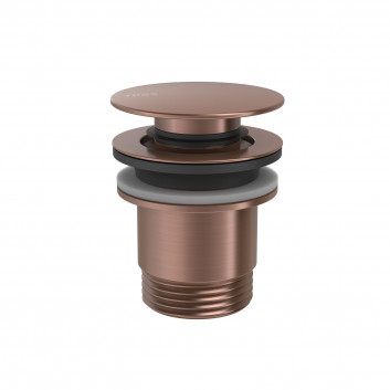 Злив раковинний Tres, click-clack, 63mm, 24-K золото матове