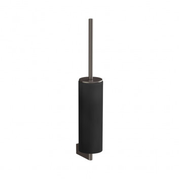 Щітка для унітазу Gessi Ingranaggio, настінний, z чорний ceramiką - Black Metal Brushed PVD
